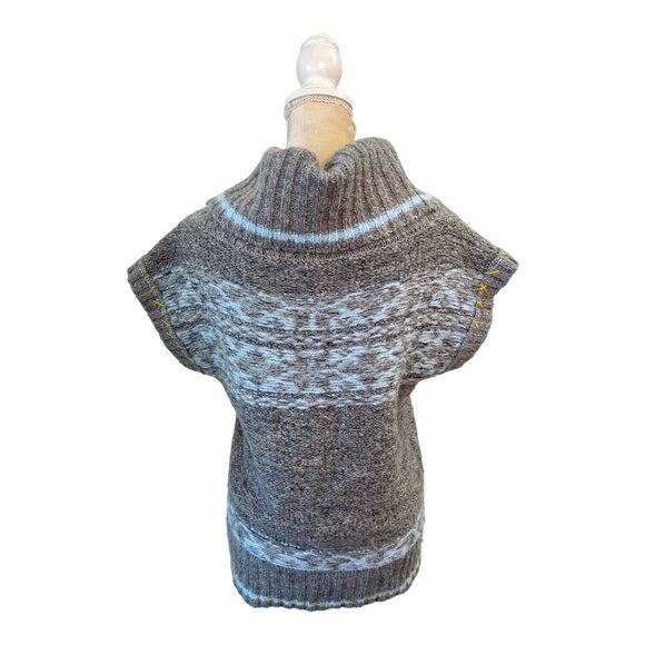Free People Short Sleeve Cowl Neck Sweater Gray Size Xs Extra Small Knit - Picture 3 of 7
